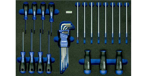 OPT-I-STORE insert 520x345x30mm for TX® torque screwdriver set no. 59658 101