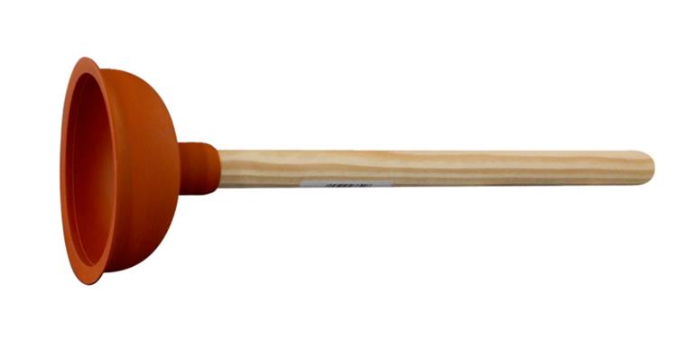 1061315101 Gumový čistič odtoku, zvon s tyčí, prům. 130 mm