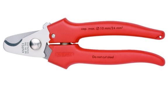 Štípací kleště na kabely KNIPEX, 165 mm, leštěná hlava, s plastovou rukojetí