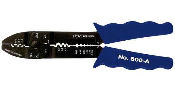 Universal crimping tool for screw bolts 2.6, 3, 3.5, 4, 5 mm, length 225 mm