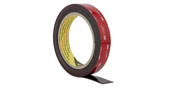 Mounting tape, black, W 19 mm, L 3 m