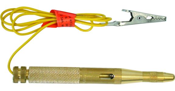 Universal voltage tester vehicle light tester 6-24 V brass with crocodile clip