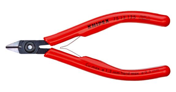Boční štípací kleště na elektroniku KNIPEX, 125 mm, s malým zkosením