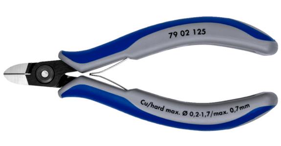 Boční štípací kleště na elektroniku KNIPEX, 125 mm, kulatá hlava s fazetou