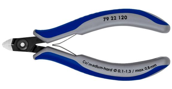 Boční štípací kleště na elektroniku KNIPEX, 120 mm, miniaturní hlava bez zkosení