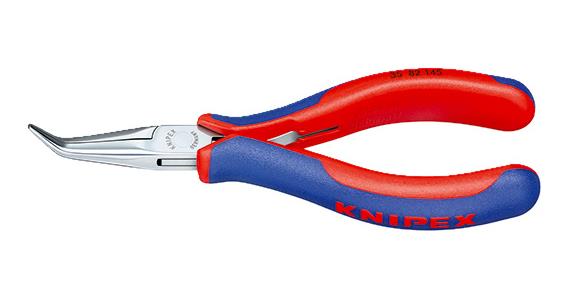 Uchopovací kleště na elektroniku KNIPEX, 145 mm, dlouhé ploché kul. čelisti, 45°