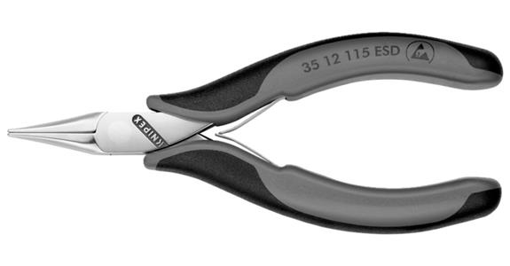 Uchopovací kleště na elektroniku ESD KNIPEX, 115 mm, ploché široké čelisti