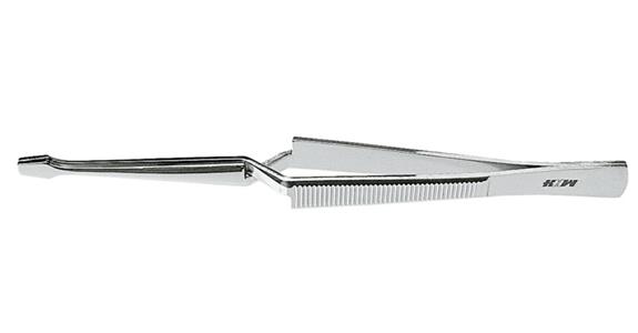 Soldering cross tweezers, straight, wide tip length 160 mm