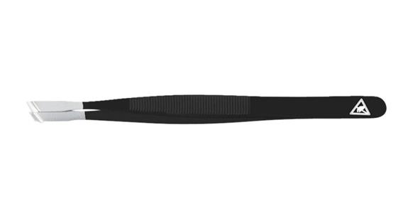 ESD fitting tweezers dia. 1.5 mm, diagonal, anti-glare matt, ESD-safe 120 mm