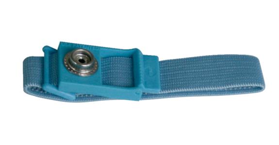 ESD textile wrist strap, adjustable to fit any wrist size, blue