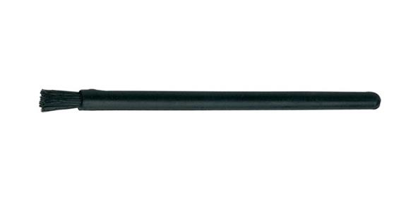 ESD round paint brush, l dia. 8 mm, plastic handle, natur. brist., cond. fibres