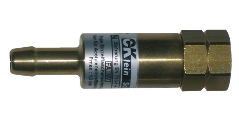 1070621101 Zpětný ventil pro rukojeť hořáku acetylen 9 mm T 3/8 levý