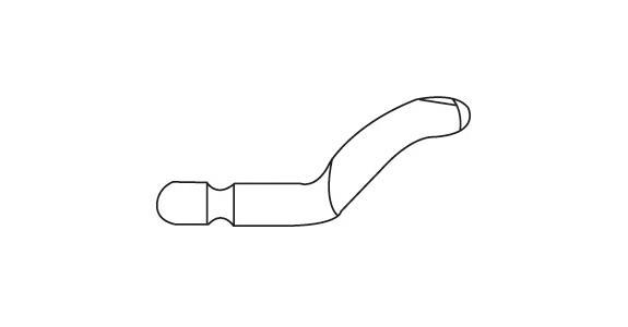 Replacement blade B shank dia. 2.6 mm shape B10 HSS left f. steel, alu., plastic