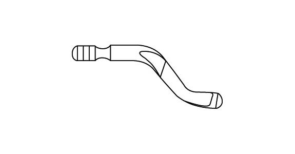 Replacement blade B shank dia. 2.6 mm shape B10 plus for stainless steel