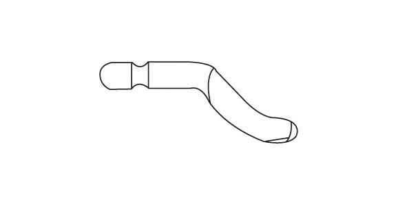 Repl. blade B shank diameter 2.6 mm shape B10C solid carb. for stainless steel