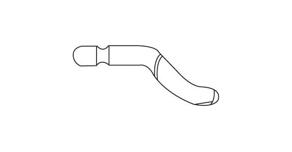 Replacement blade B, shank dia. 2.6 mm, shape B20 HSS for brass and cast iron