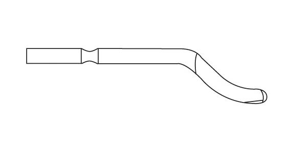 Replacement blade E shank dia. 3.2 mm E100 HSS for steel, aluminium, plastic