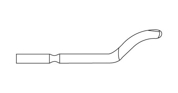 Replacement blade E, shank dia. 3.2 mm, E100 HSS left for steel, alum., plastic