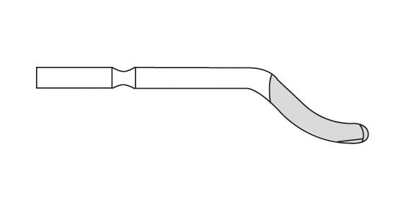 Replacement blade E shank dia. 3.2 mm E100 TIN-coated for long service life