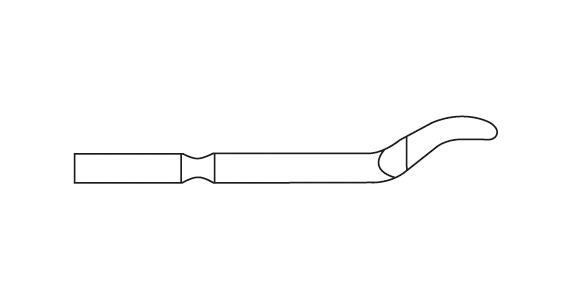 Replace. blade E, shank dia. 3.2 mm, E101L thin cutt. edge f. stl., alu., plast.
