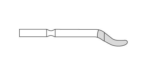 Replacement blade E shank dia. 3.2 mm E101 TIN-coated for long service life