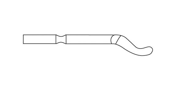 Repl. blade E shank dia. 3.2 mm E202 HSS thin cutt. edge f. brass and cast iron