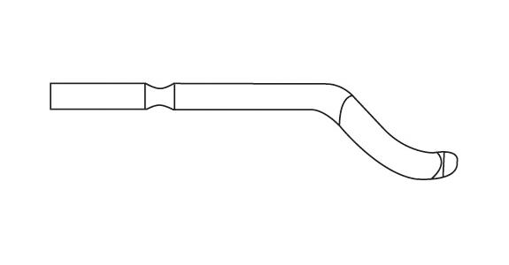 Replacement blade E shank dia. 3.2 mm E350 HSS for deburring on smooth edges