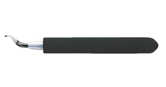 Universal deburring tool with soft grip holder for holes, edges, contours