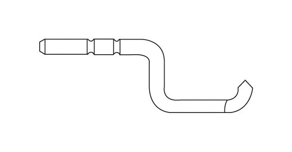 Replacement blade BO 1000 for hand ridge recess deburring set HB2200