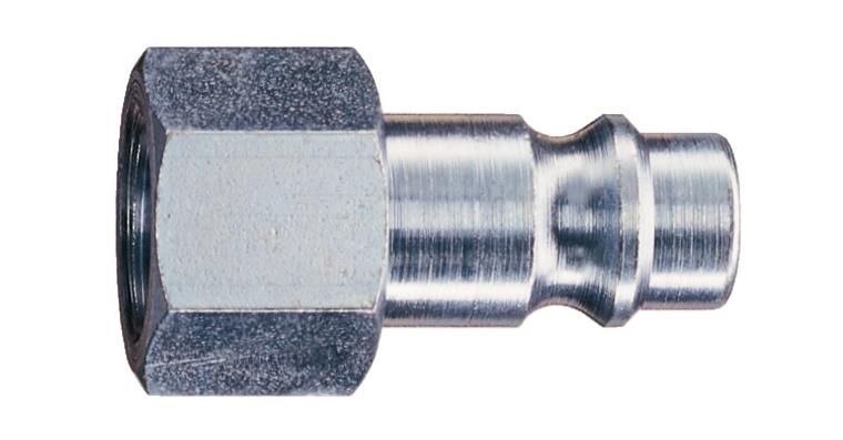 1075115103 Pneumatic plug-in nipple steel zinc-plated, DN 7.2 female thread G 1/2