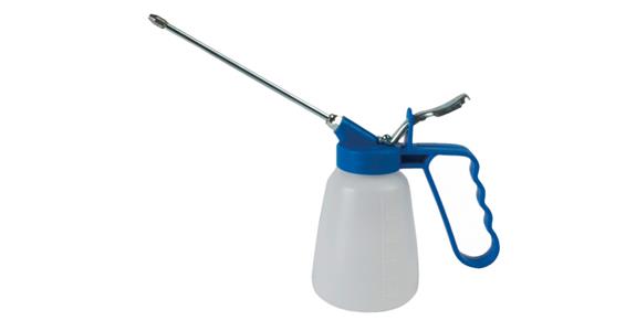 Oil spray can polyethylene container 500 ml transparent with brass pump