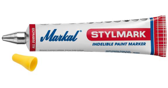 Disposable tube marker pen, yellow, line thickness 3 mm, contents 60 ml