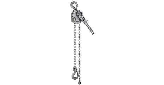 Multi-purpose lever hoist device AL, rnd stl ch. l/met. hsg lift 1.5m load 750kg