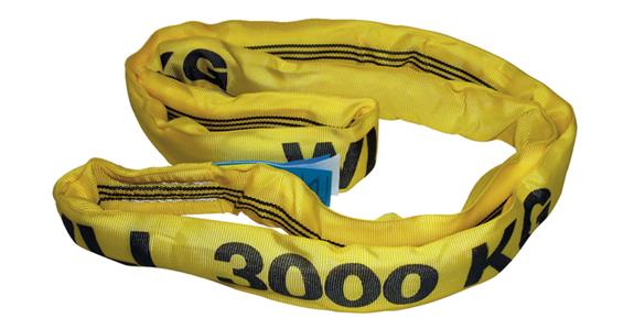 Round sling, polyester, load 3000 kg, length 4.0 m, EN1492-2, yellow