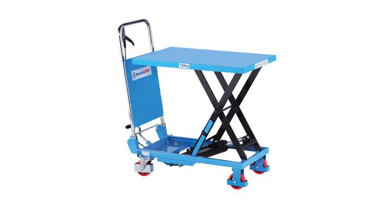 1081520100 Ruční zdvihací stůl vozík nosnost 150 kg výška 750 mm D×Š 740×450 mm