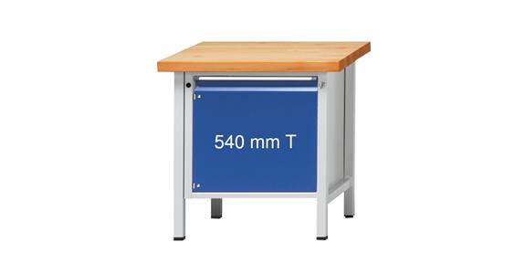 Cabinet workbench BSP 800x700x900 mm 1 door RAL7035/5010