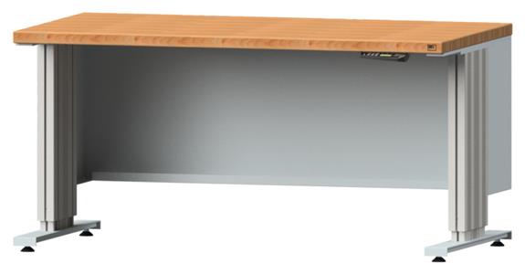 Workbench LIFT beech solid plate LxDxH 2800x800x740-1140 mm