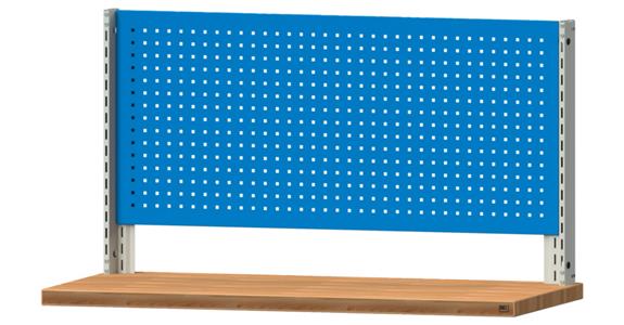 Workbench superstructure WxH 1500x800 mm 1x perforated metal plate RAL 7035/5012