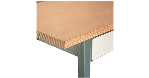 Workbench top panel beech multiplex plywood panel 2500x700x40 mm