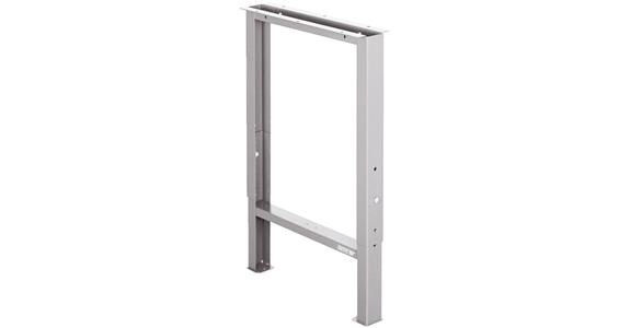Workbench base height adjustable H=600-950, T=600 RAL 7035