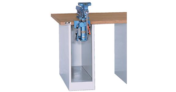 Base for folding vice 800x300x600 mm RAL 7035 without vice