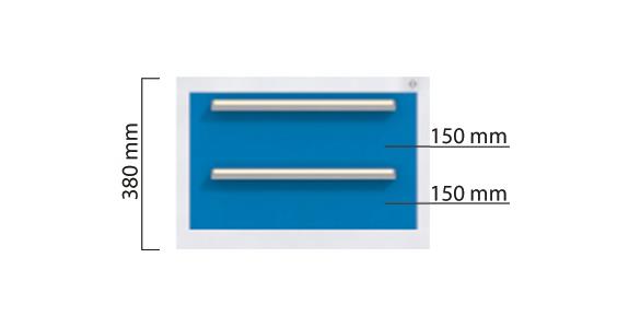Drawer cabinet 1x90, 1x120, 2x180 80 % extension 650 x 572 x 600 mm