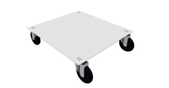 Panel with 2 castors 120x557x600 mm with locking device, capacity approx. 300 kg