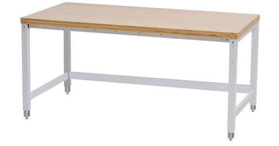 Workbench height adjustment through crank fastening WxDxH 1500x750x670-1015mm