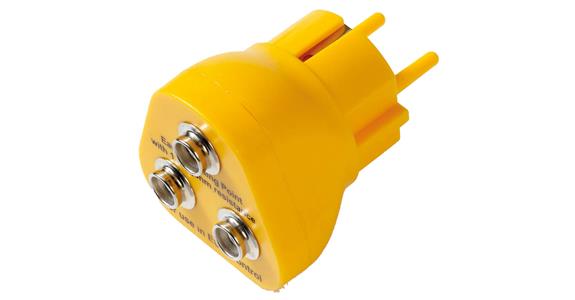 Earthing plug for ESD mats, connects earthing cable to the earthing point
