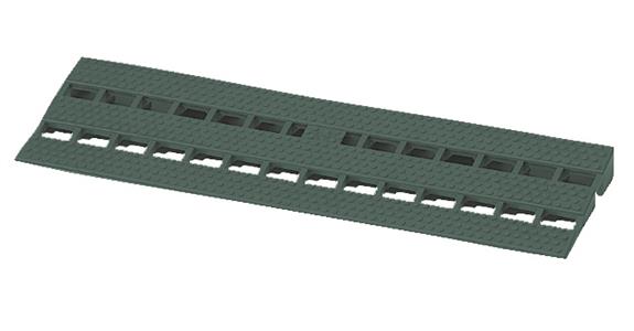 Access ramp green WxD 600x112 mm for plastic floor grates cat. no. 82410 101