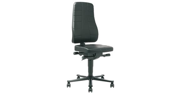 Work swivel chair All-In-One w/ castors seat hght 450-600mm syn.leather cushion