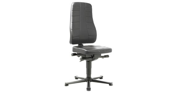 Work swivel chair All-In-One glide runners seat hght 450-600mm syn.leather cush.