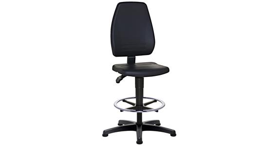 Work swivel chairs ECONOMY with glide runners+foot ring seat hgt 580-850 mm foam