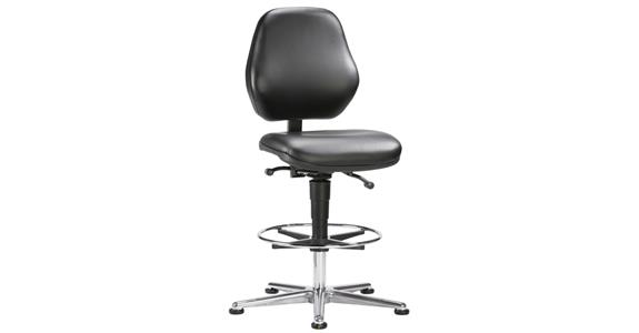 Work swivel chair ESD-Basic glide runners seat height 620-870mm leather cushion